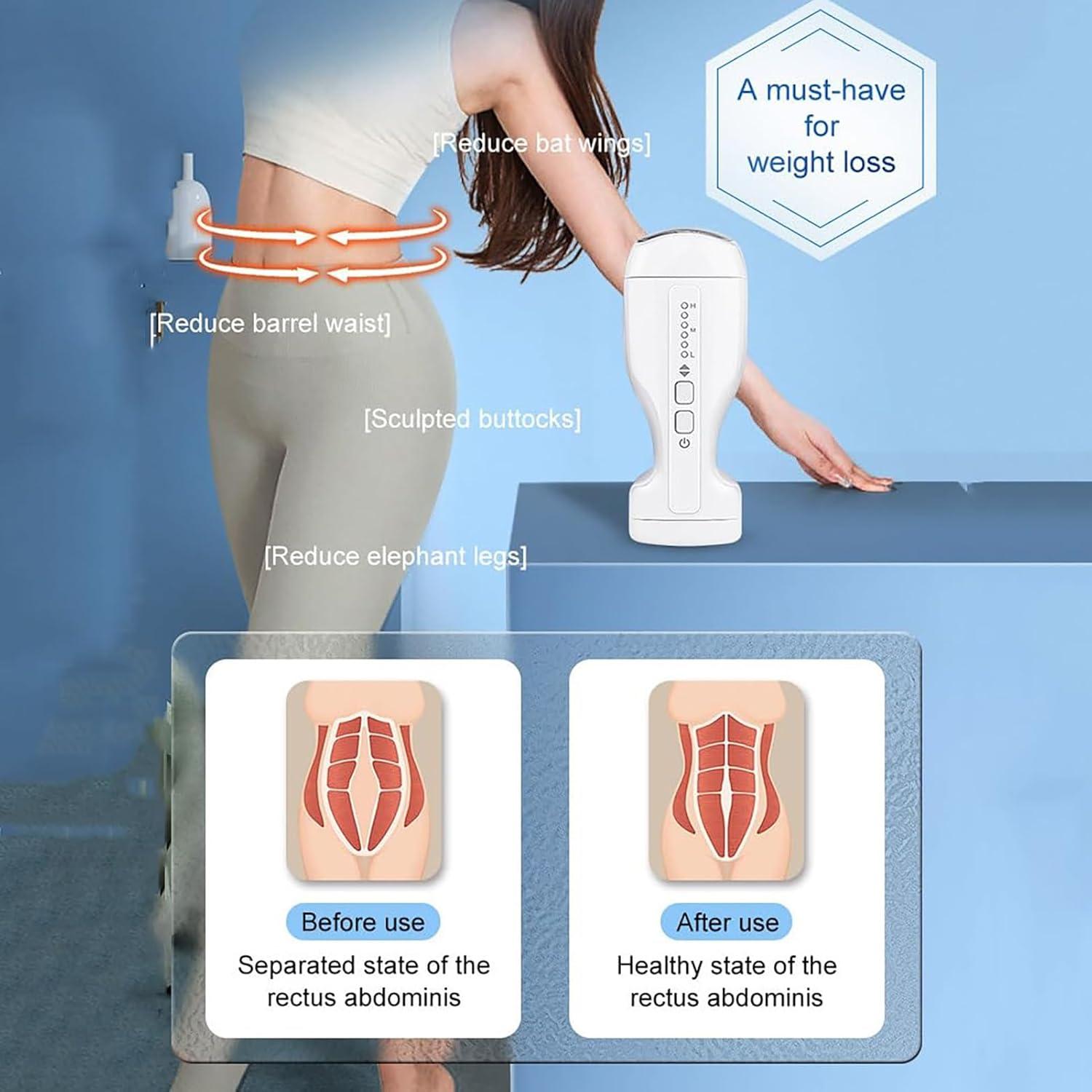 Body Shaper Beauty Machine - Fettverbrennungsmaschine, Kavitationsmaschine Fettverbrennung - Energieniveaus können frei eingestellt Werden. Massagegerät for den Heimgebrauch, for Arm, Taille, Bauch - urmax