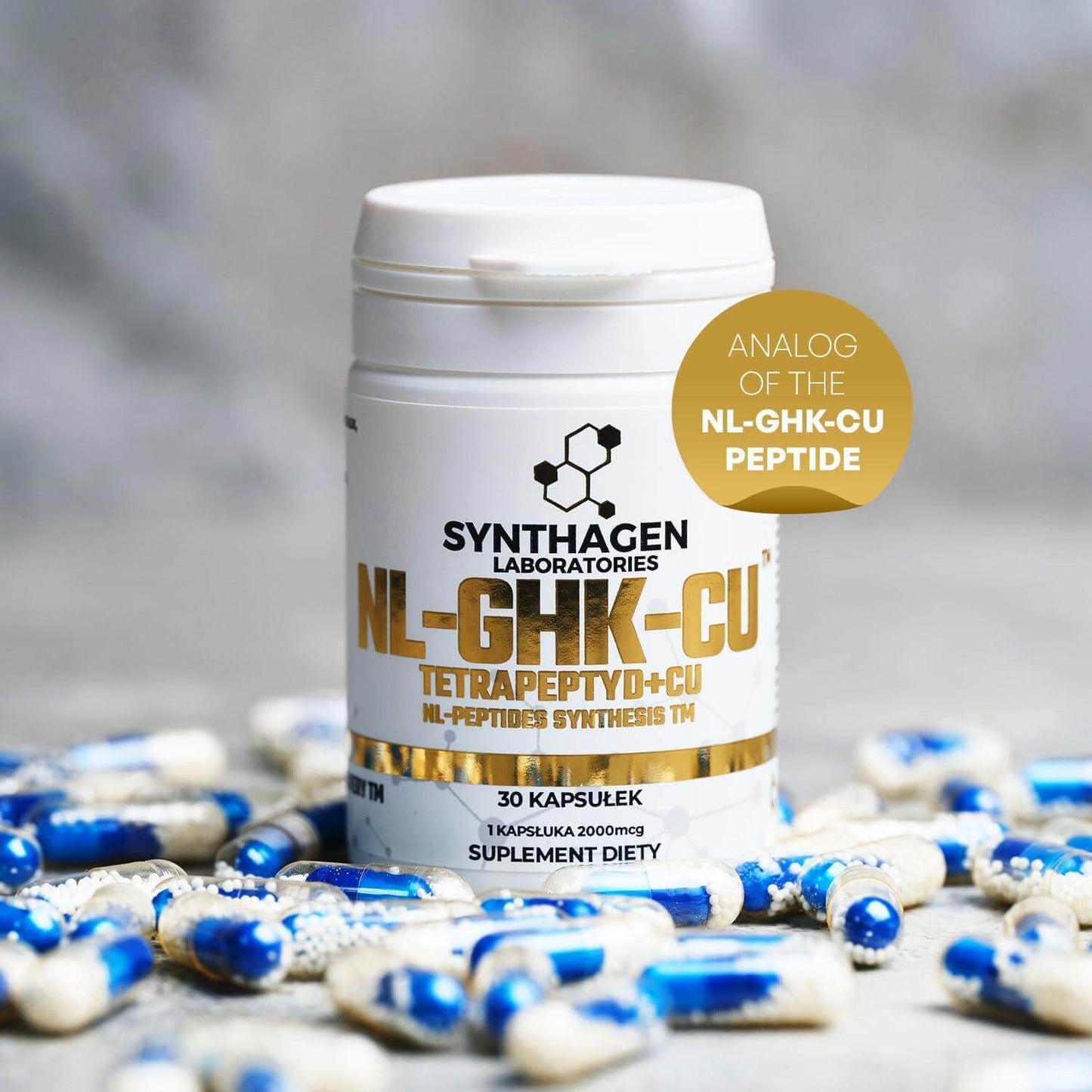 💎 SYNTHAGEN LABORATORIES - NL-GHK-CU | 30 Капсули | ТЕТРАПЕПТИД + CU | За Регенерация на Кожата, Лечение на Бръчки, Белези и Стимулиране на Косата 💎 - urmax