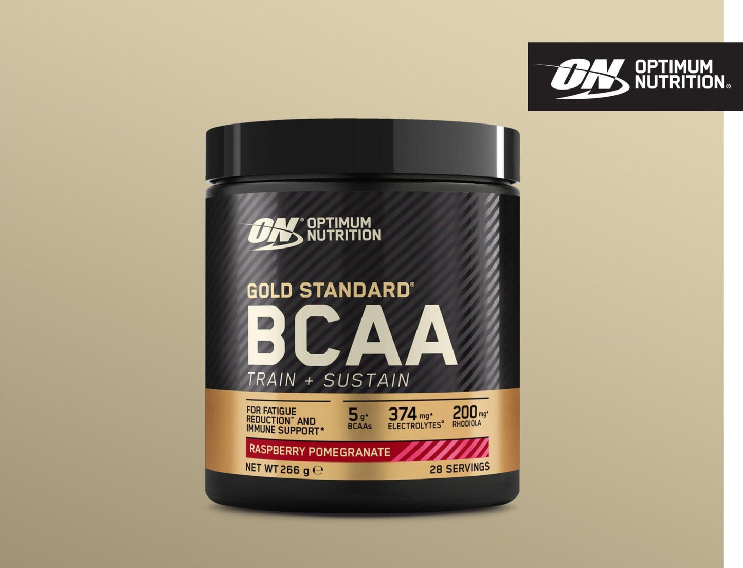 Optimum Nutrition Gold Standard BCAA Train + Sustain, Aminosäuren Pre-Workout-Pulver, Sportgetränk mit Vitamin C, Zink, Magnesium & Elektrolyten, Erdbeere-Kiwi-Geschmack, 28 Portionen, 266 g - urmax