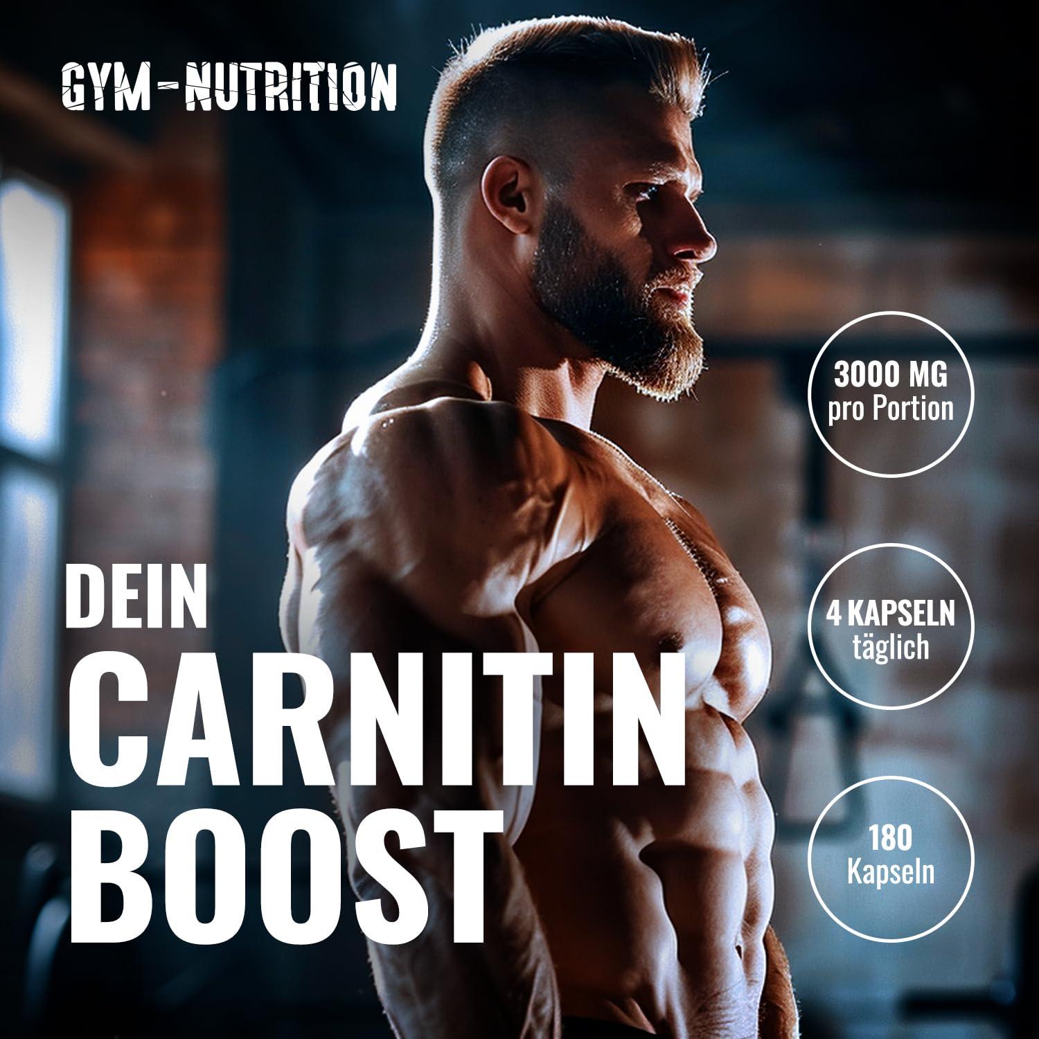 L-Carnitin Dreifach Komplex 3196 mg – 180 капсули | Ултра висока доза | L-Carnitin Tartrat, Acetyl-L-Carnitin, Черен пипер 🔥 Заредете се с енергия и изгаряйте мазнините по-ефективно! - urmax