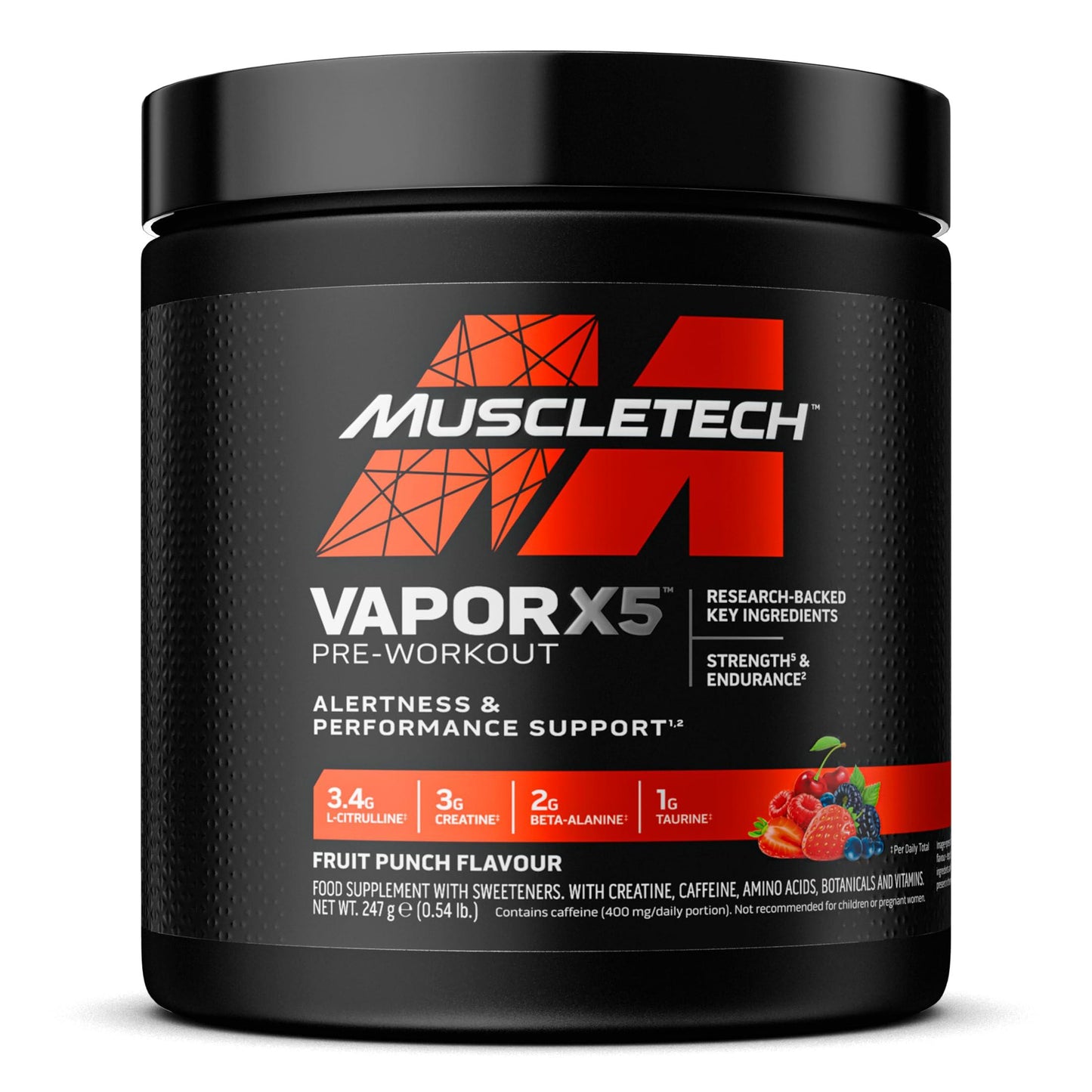 ⚡ MuscleTech Vapor X5 Pre-Workout | 252 г | 30 Дози | Бустер за Енергия и Издръжливост - urmax
