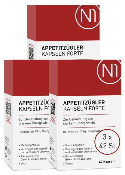 N1 Appetite Suppressant Forte – Medical Device for Treating Severe Obesity – Diet, Appetite Suppressant Strong Quick Weight Loss, Quick Weight Loss Tablets, 42 Capsules - urmax