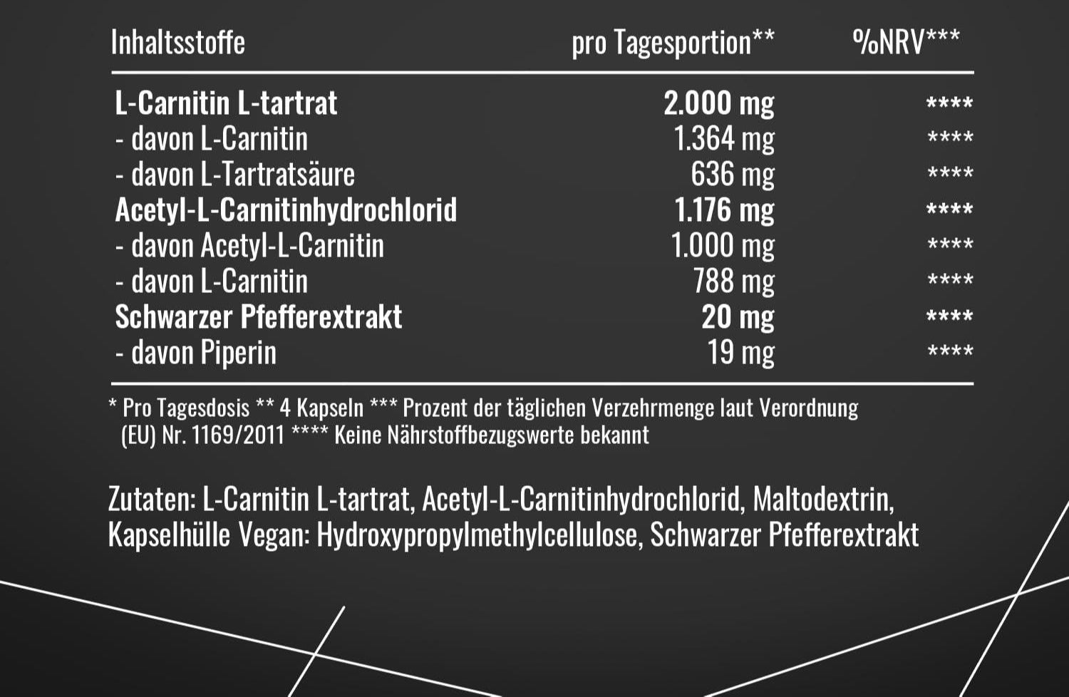 L-Carnitin Dreifach Komplex 3196 mg – 180 капсули | Ултра висока доза | L-Carnitin Tartrat, Acetyl-L-Carnitin, Черен пипер 🔥 Заредете се с енергия и изгаряйте мазнините по-ефективно! - urmax