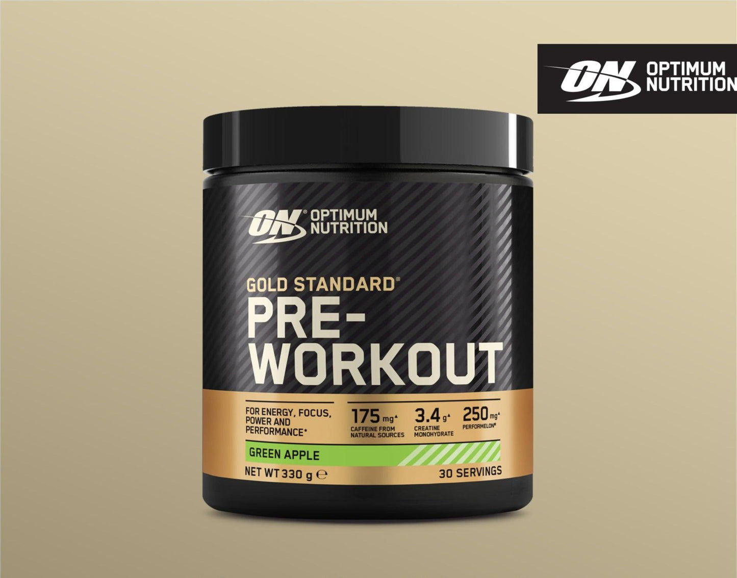 🔥 Optimum Nutrition Gold Standard Pre Workout – 330 г | 30 дози | Зелена ябълка 🍏 🏆 ПРЕДТРЕНИРОВЪЧЕН БУСТЕР С КРЕАТИН, БЕТА-АЛАНИН, КОФЕИН И ВИТАМИНИ B-КОМПЛЕКС - urmax