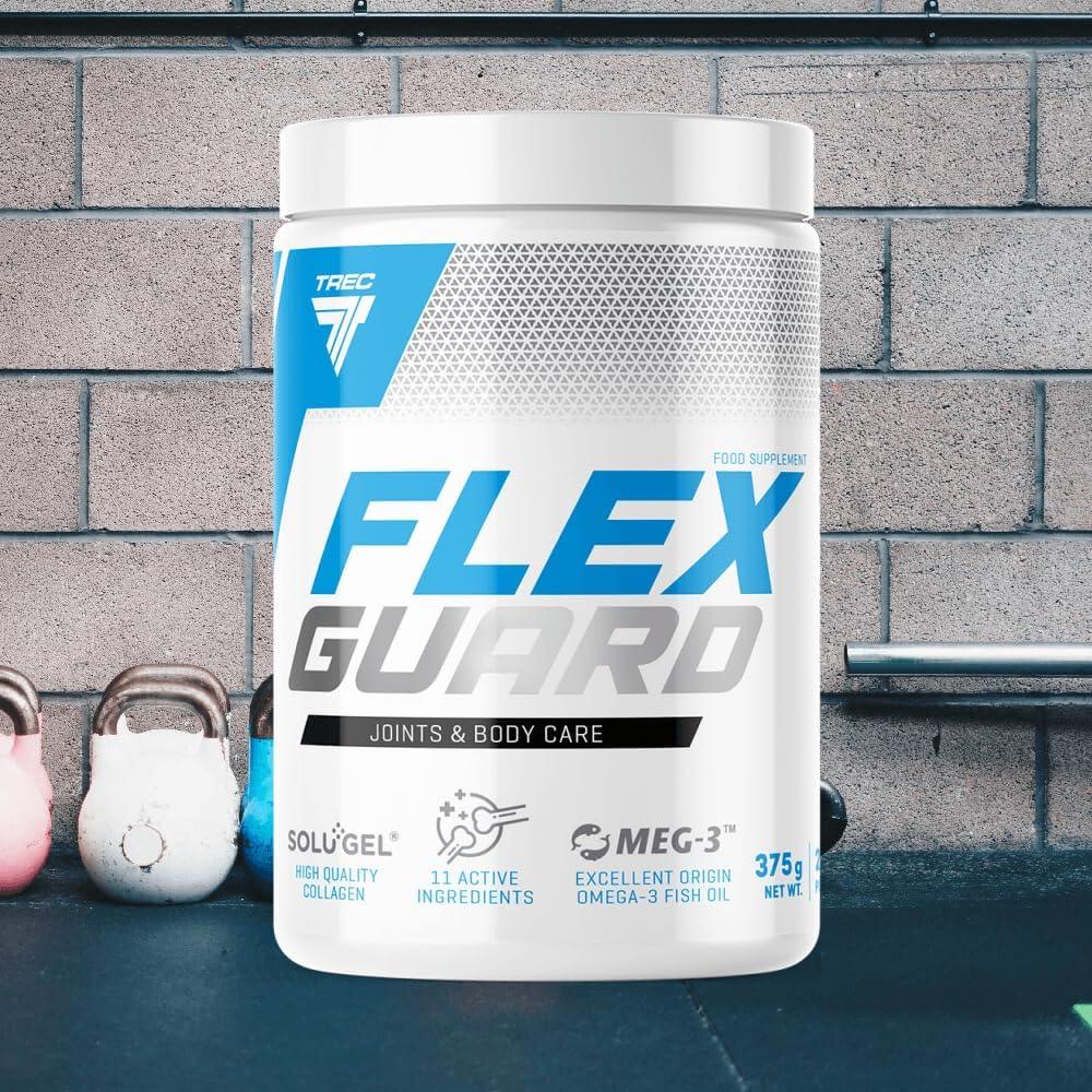 Trec Nutrition Flex Guard – 375 g (Orange und Mango) 💪 Gelenk- und Sehnenergänzung mit Kollagen Typ I, MSM, Glucosaminsulfat, Omega-3, Kalzium und Hyaluronsäure.