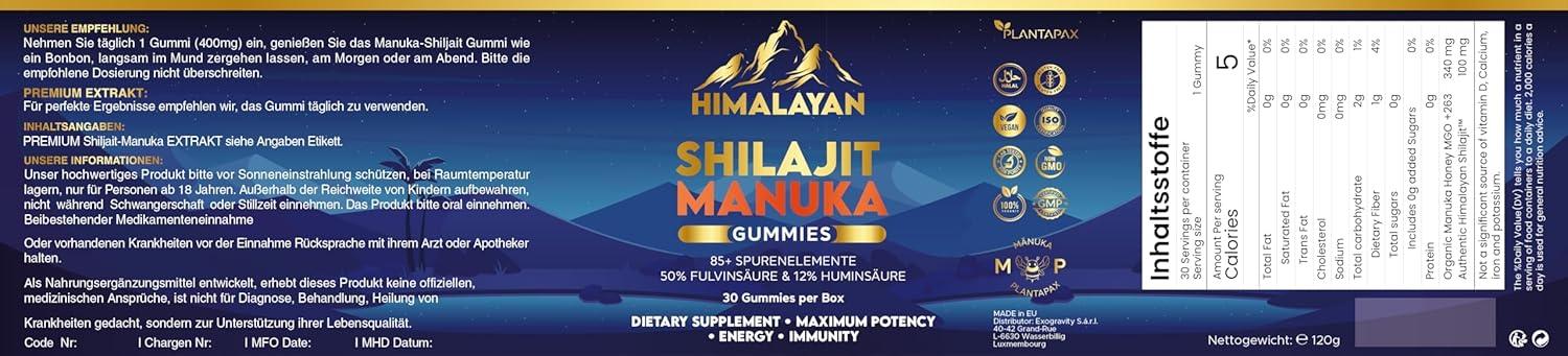 Shilajit Himalaya 900 mg | Premium Mumijo Shilajit-Harz 20g | Spurenelemente & Mikronährstoffe | 100% Indien-Shilajit | Energie & Vitalität – Inkl. Dosierlöffel - urmax
