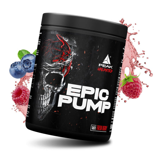 EAK Epic Pump – 500g | Fresh Berry | 20 Дози | Концентриран Pre-Workout Booster без Кофеин | L-Citrullin Malat, L-Arginin AKG (AAKG), Nitrat, Taurin | Веган - urmax
