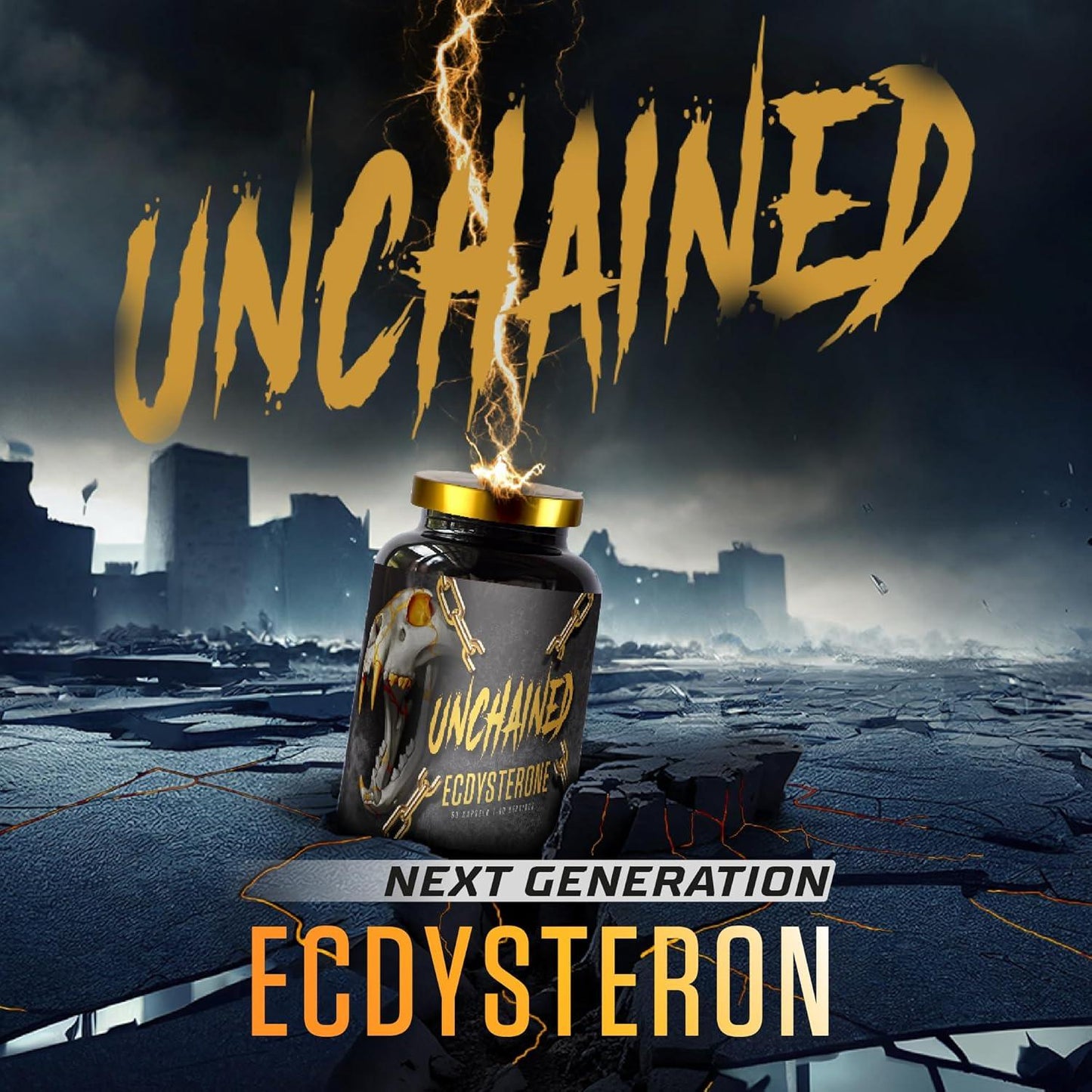 UNCHAINED® - Ecdysterone Kapseln hochdosiert / 140mg reines Beta Ecdysteron hochdosiert/Testosteron Booster Muskelaufbau / 60 vegane Ecdysteron Kapseln zur optimalen Unterstützung beim Bodybuilding - urmax