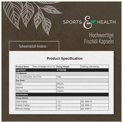 Omega 3 Kapseln Hochdosiert – 400 Fischöl Kapseln Hochdosiert - Reines Omega 3 Öl Aus Nachhaltigem Fischfang – 1000mg Omega3 Fettsäuren Pro Kapsel – Mit Omega 3 Triglyceride EPA DHA - urmax
