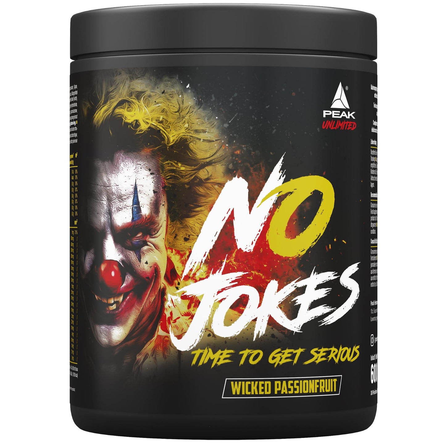 PEAK No Jokes - 600g | Концентриран Pre Workout Booster с L-Citrullin, L-Arginin HCl, Кофеин и Beta-Alanin за напомпаност, фокус и експлозивна енергия | Веган | Различни вкусове - urmax