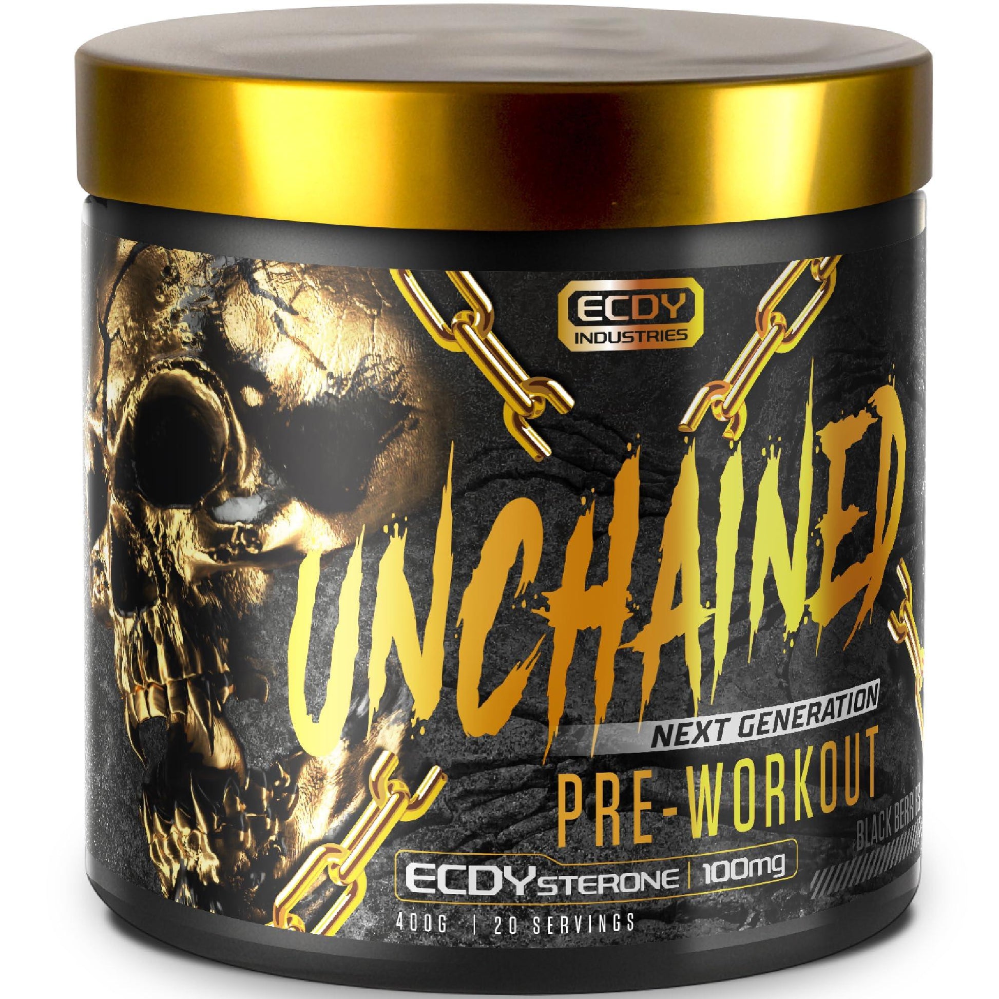 🔥 UNCHAINED Pre Workout Booster – 400 г | 20 дози | Предтренировъчен бустер с кофеин, L-цитрулин-малат, L-аргинин, бета-аланин и екдистерон 🏆 ОСВОБОДЕТЕ СИЛАТА СИ! БЕЗКРАЙНА ЕНЕРГИЯ, УДАРЕН "ПЪМП" И НЕПРЕКЪСНАТ ФОКУС! - urmax