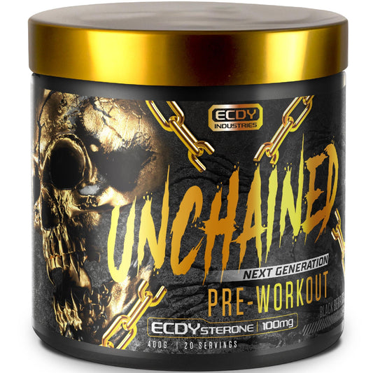 🔥 UNCHAINED Pre Workout Booster – 400 г | 20 дози | Предтренировъчен бустер с кофеин, L-цитрулин-малат, L-аргинин, бета-аланин и екдистерон 🏆 ОСВОБОДЕТЕ СИЛАТА СИ! БЕЗКРАЙНА ЕНЕРГИЯ, УДАРЕН "ПЪМП" И НЕПРЕКЪСНАТ ФОКУС! - urmax