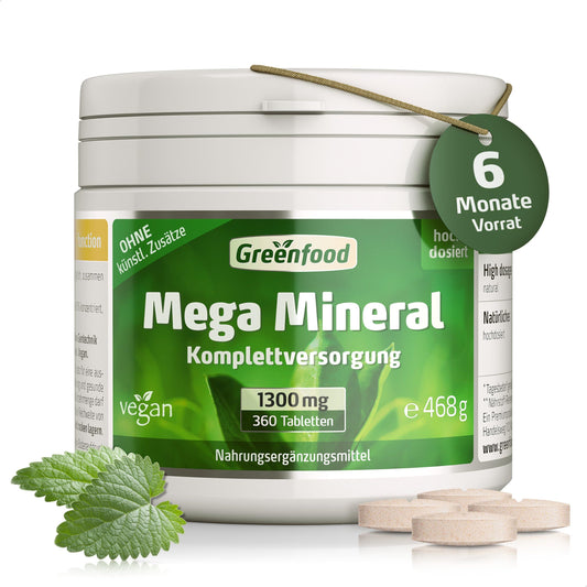 Greenfield Wild Mega Mineral Day Essential Minerals and Trace Elements needed, Tablets, Hochdosiert – High Organic Availability, , , - urmax