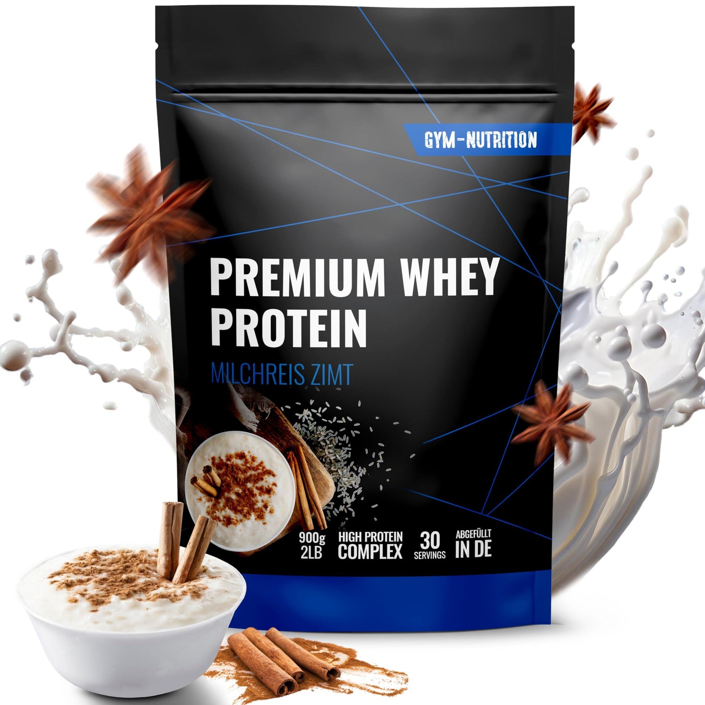 🏆 Gym Nutrition Premium Whey – ПРЕМИУМ СУРОВАТЪЧЕН ПРОТЕИН | 900Г | ВИСОКОКАЧЕСТВЕН ПРОТЕИН, BCAA & EAA - urmax