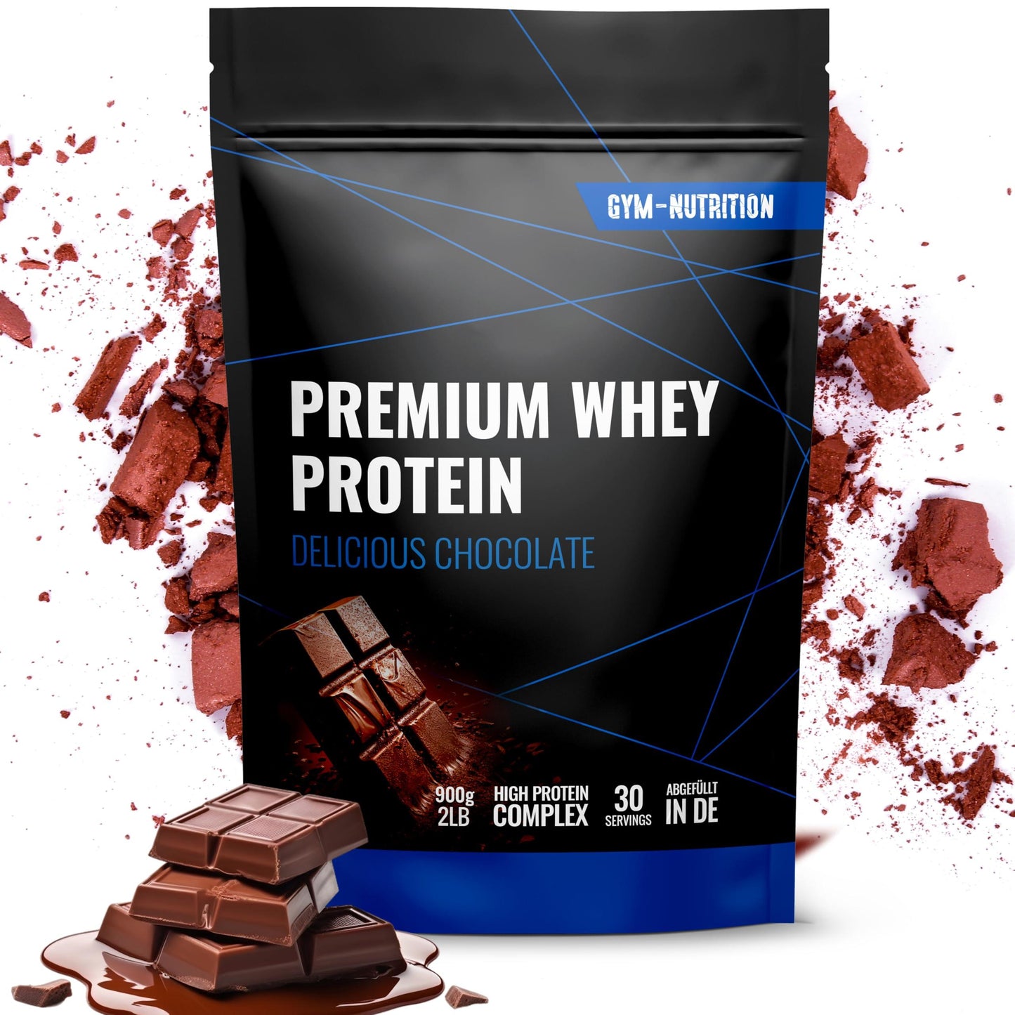 🏆 Gym Nutrition Premium Whey – ПРЕМИУМ СУРОВАТЪЧЕН ПРОТЕИН | 900Г | ВИСОКОКАЧЕСТВЕН ПРОТЕИН, BCAA & EAA - urmax