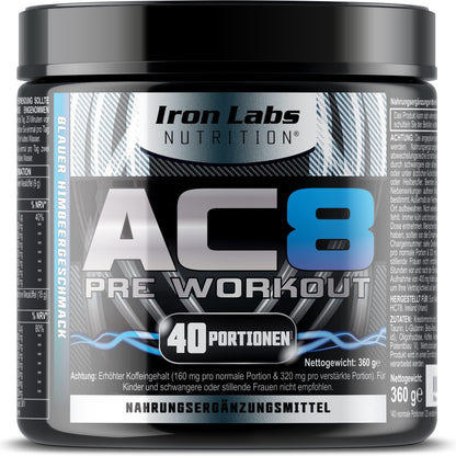 🔥 AC8 – PRE WORKOUT BOOSTER | 360Г | 40 ПОРЦИИ | МОЩЕН ТРЕНИРОВОЧЕН ПАРТНЬОР ЗА МЪЖЕ И ЖЕНИ 🔥 - urmax