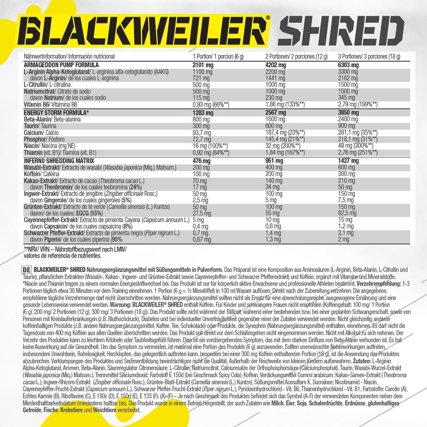 Olimp Sport Nutrition Blackweiler Shred, Exotic Orange, 480 g, Pre Workout Booster und Fettverbrenner, L-Arginin und Beta-Alanin - urmax
