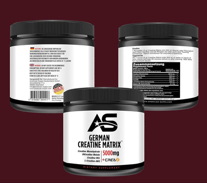 American Supps German Creatine Matrix 300g - Hochdosiertes Kreatin Pulver- ohne Geschmack - urmax