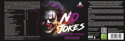 PEAK No Jokes - 600g | Концентриран Pre Workout Booster с L-Citrullin, L-Arginin HCl, Кофеин и Beta-Alanin за напомпаност, фокус и експлозивна енергия | Веган | Различни вкусове - urmax