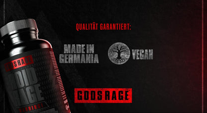 GODSRAGE ROID RAGE – 500 mg Turkesteron, 500 mg Fadogia Agrestis & 150 mg Ashwagandha – Einzigartiges & Hochdosiertes 3-in-1 Supplement – Die stärkste Alternative zu Tongkat Ali, 90 Kapseln – Germany - urmax