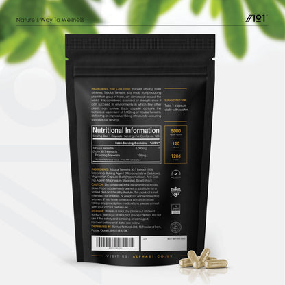 💥 Tribulus Terrestris 5000 mg – 120 веган капсули