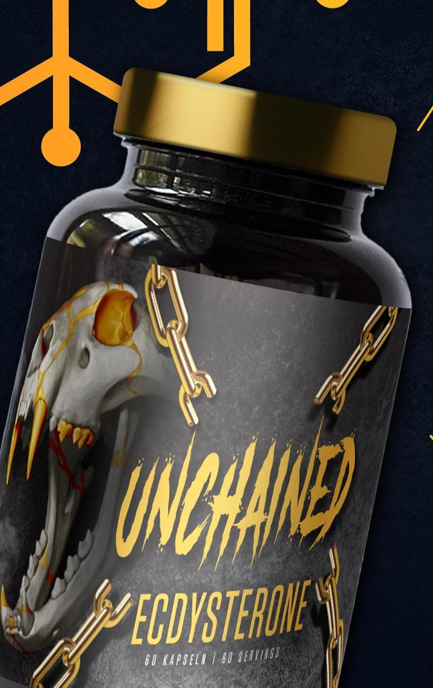 UNCHAINED® - Ecdysterone Kapseln hochdosiert / 140mg reines Beta Ecdysteron hochdosiert/Testosteron Booster Muskelaufbau / 60 vegane Ecdysteron Kapseln zur optimalen Unterstützung beim Bodybuilding - urmax