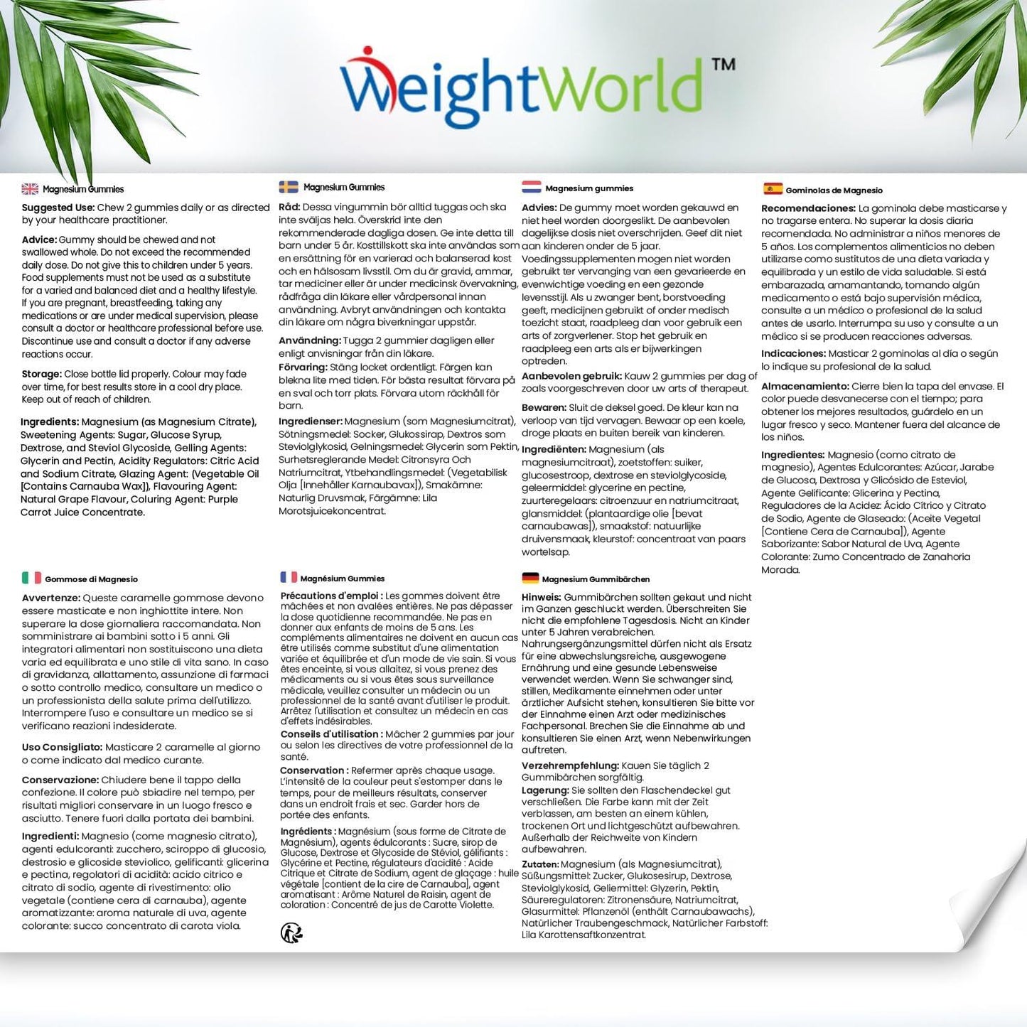 🔥 WeightWorld Magnesium Gummibärchen – 90 бр. | 125 mg магнезий на порция | Вкус на грозде | Веган 🏆 ЛЕСЕН И ВКУСЕН НАЧИН ДА ПОДКРЕПИТЕ ЕНЕРГИЯТА, НЕРВНАТА СИСТЕМА И ЕЛЕКТРОЛИТНИЯ БАЛАНС! - urmax