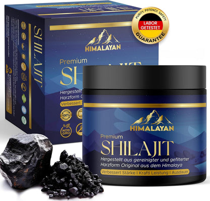 Shilajit Himalaya 900 mg | Premium Mumijo Shilajit-Harz 20g | Spurenelemente & Mikronährstoffe | 100% Indien-Shilajit | Energie & Vitalität – Inkl. Dosierlöffel - urmax