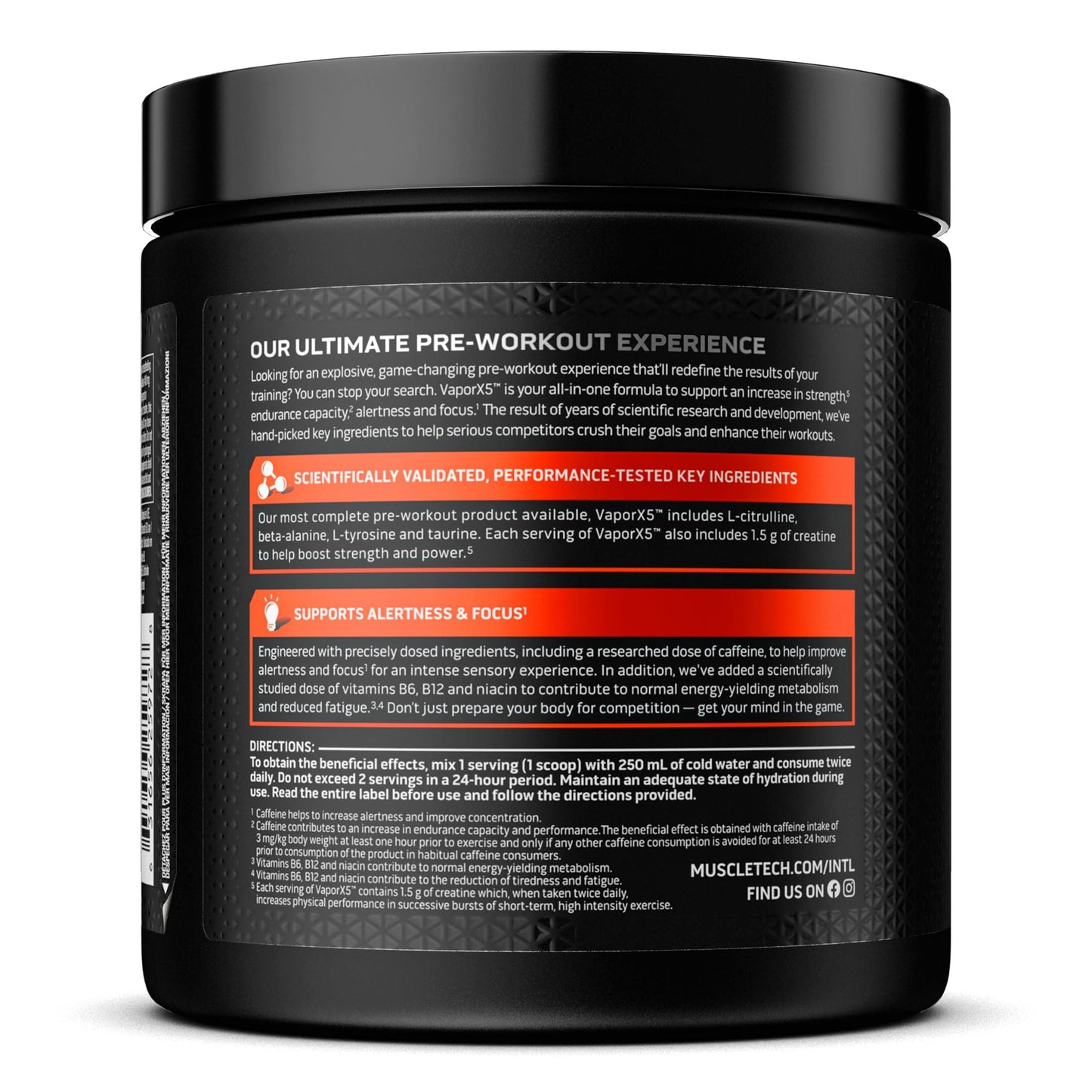 ⚡ MuscleTech Vapor X5 Pre-Workout | 252 г | 30 Дози | Бустер за Енергия и Издръжливост - urmax