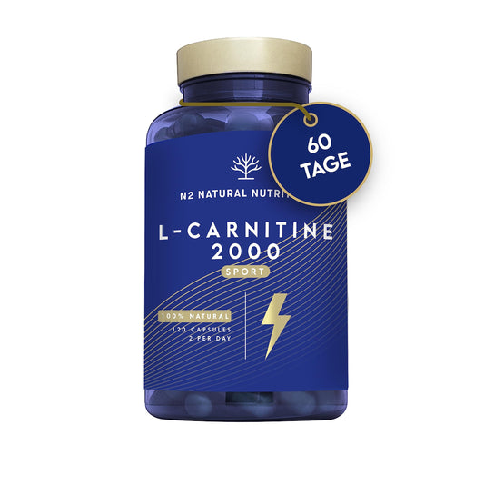 L CARNITIN 1500 Kapseln Hochdosiert. Fettverbrenner, Abnehm. Verbesserte Leistungsfähigkeit. Energie & mehr Ausdauer.120 Pflanzliche Kapseln Definitionsphase.Vegan Zertifiziert.EU N2 Natural Nutrition - urmax