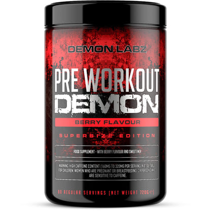 🔥 Pre Workout Demon – 360g | Blauer Himbeer | 40 Дози | Pre-Workout Booster с Креатин, Бета-Аланин, Таурин и Кофеин | Веган | Климатично неутрален | Произведен в Германия 🔥 - urmax