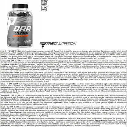 DAA 120 Capsules D-Aspartic Acid Testosterone Booster Hormone Support Anabolic Steroids Libido Enhancer Muscle Mass Growth - urmax