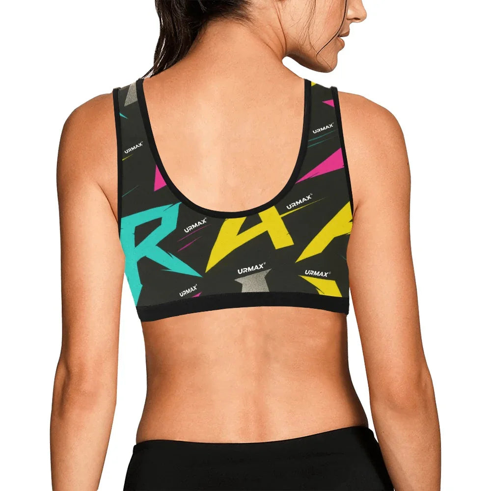 URMAX™ Neon Impact – Damen-Sport-BH mit vollflächigem Print