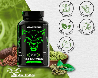 Vitastrong Zero-Fat Abnehmen Schnell Fettverbrenner | Stoffwechsel Beschleunigen Abnehmen tabletten, Fat Burner | Thermogenische Entwässerung für Fettverlust | Für Damen und Herren Hohe Qualität - urmax
