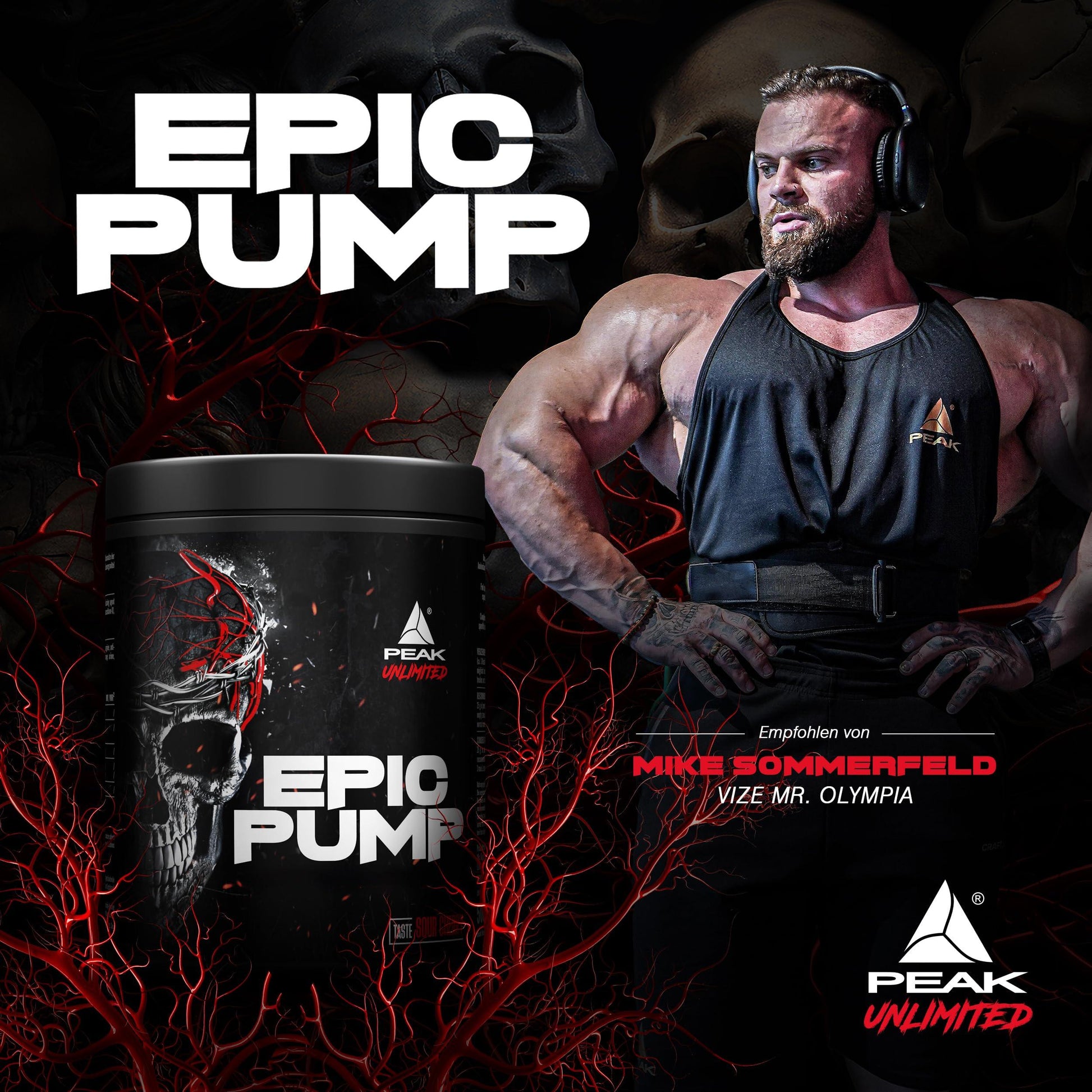 EAK Epic Pump – 500g | Fresh Berry | 20 Дози | Концентриран Pre-Workout Booster без Кофеин | L-Citrullin Malat, L-Arginin AKG (AAKG), Nitrat, Taurin | Веган - urmax