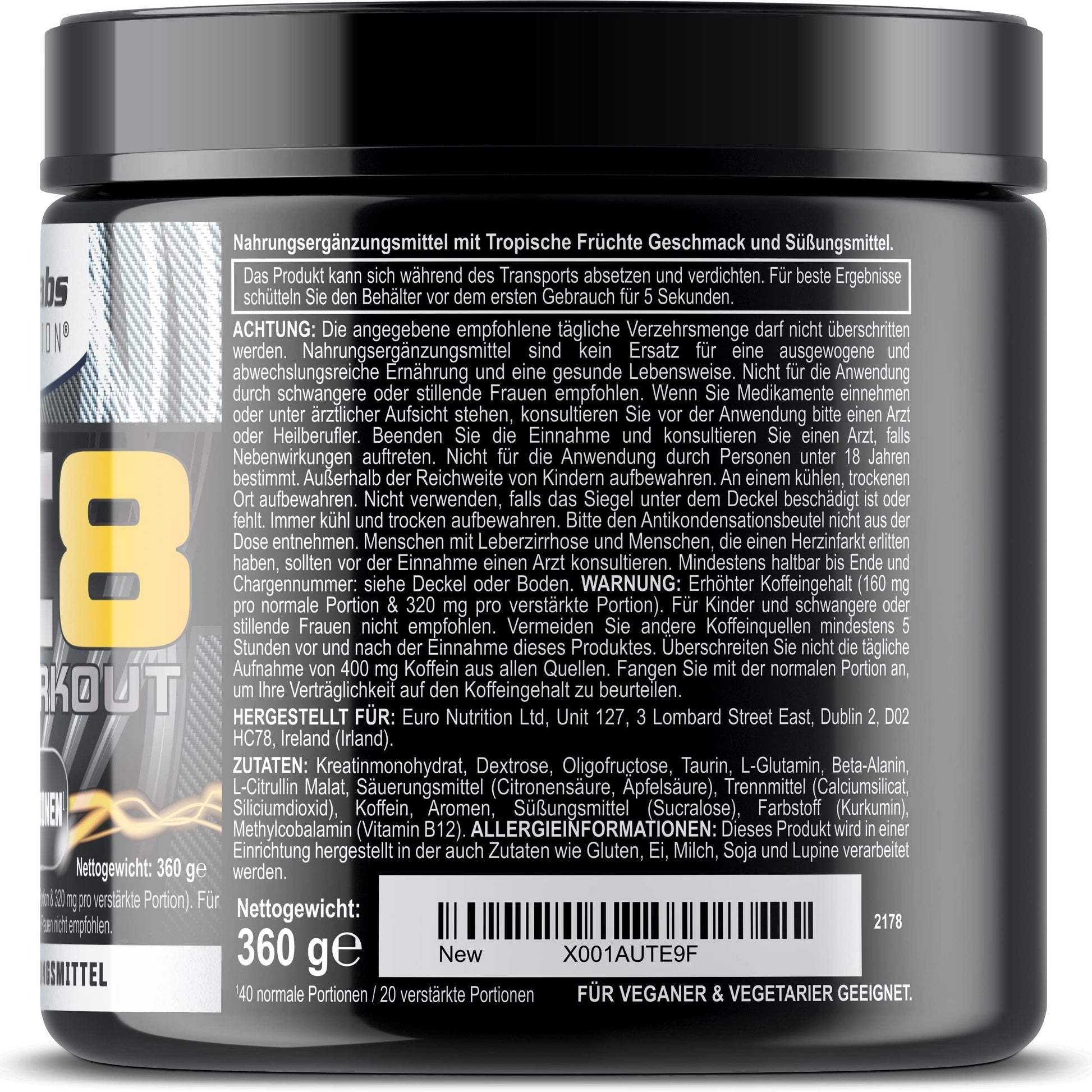 🔥 AC8 – PRE WORKOUT BOOSTER | 360Г | 40 ПОРЦИИ | МОЩЕН ТРЕНИРОВОЧЕН ПАРТНЬОР ЗА МЪЖЕ И ЖЕНИ 🔥 - urmax
