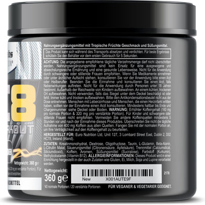 🔥 AC8 – PRE WORKOUT BOOSTER | 360Г | 40 ПОРЦИИ | МОЩЕН ТРЕНИРОВОЧЕН ПАРТНЬОР ЗА МЪЖЕ И ЖЕНИ 🔥 - urmax