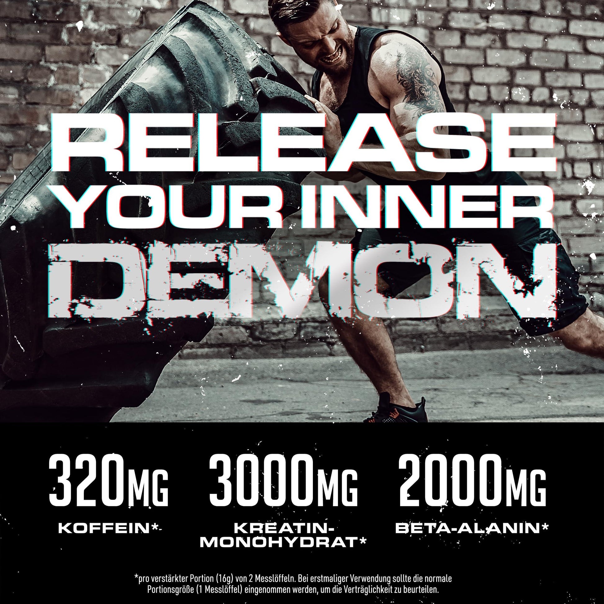 🔥 Pre Workout Demon – 360g | Blauer Himbeer | 40 Дози | Pre-Workout Booster с Креатин, Бета-Аланин, Таурин и Кофеин | Веган | Климатично неутрален | Произведен в Германия 🔥 - urmax