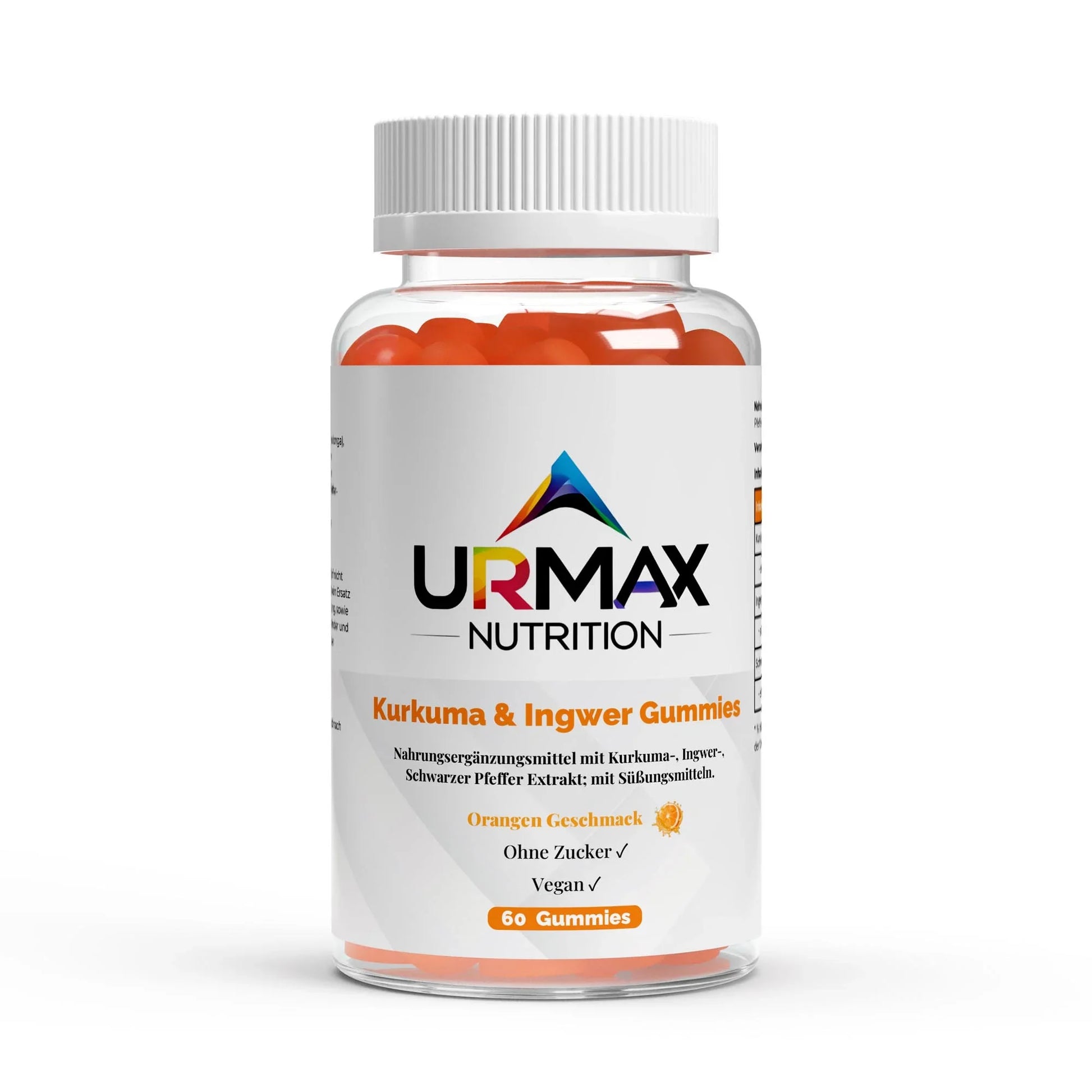🌿 Куркума + Джинджифил + Черен пипер дъвчащи бонбони – 60 броя - urmax