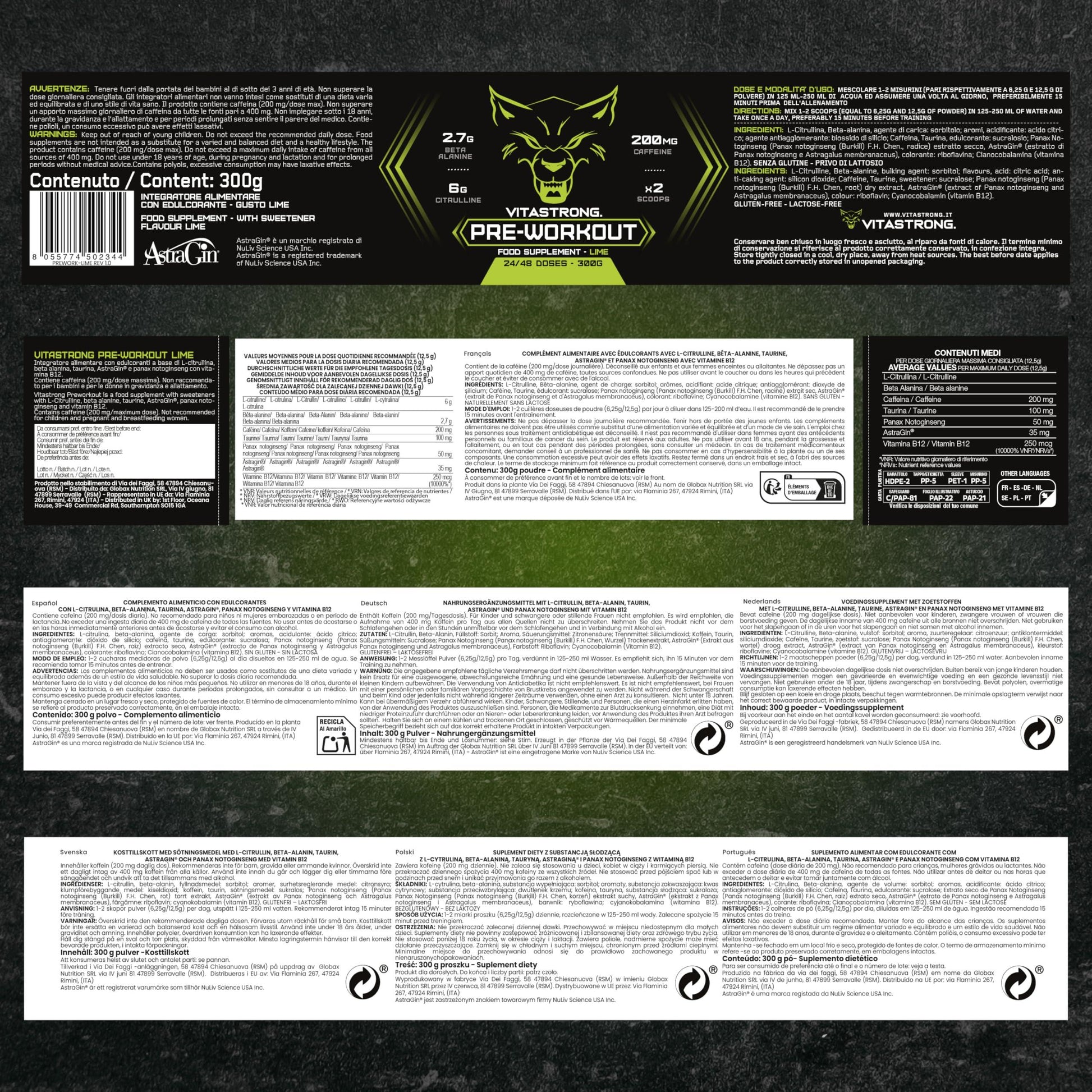 🔥 Vitastrong Pre Workout – 300 г | 24 дози | Портокалов вкус 🏋️‍♂️ Енергия, издръжливост и максимална концентрация за всяка тренировка! - urmax