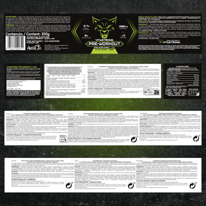 🔥 Vitastrong Pre Workout – 300 г | 24 дози | Портокалов вкус 🏋️‍♂️ Енергия, издръжливост и максимална концентрация за всяка тренировка! - urmax