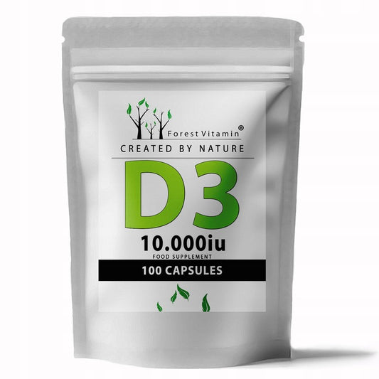 ☀️ VITAMIN D3 10.000 IE – 100 Kapseln | Waldvitamin