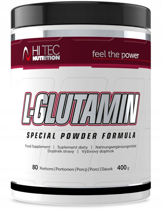 💪 Hi Tec L-Glutamin 400 g – Reines Glutamin für maximale Erholung und Wachstum! ⚡🏋️