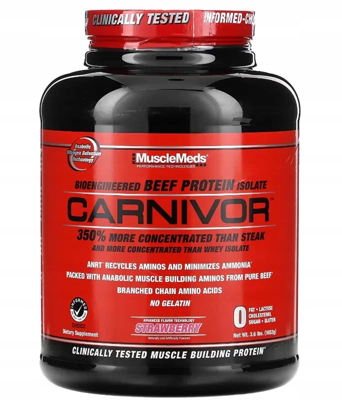 🍓 MuscleMeds Carnivor Strawberry 1792g – Иновативна подкрепа за сила, растеж и възстановяване! 🏋️‍♂️🔥