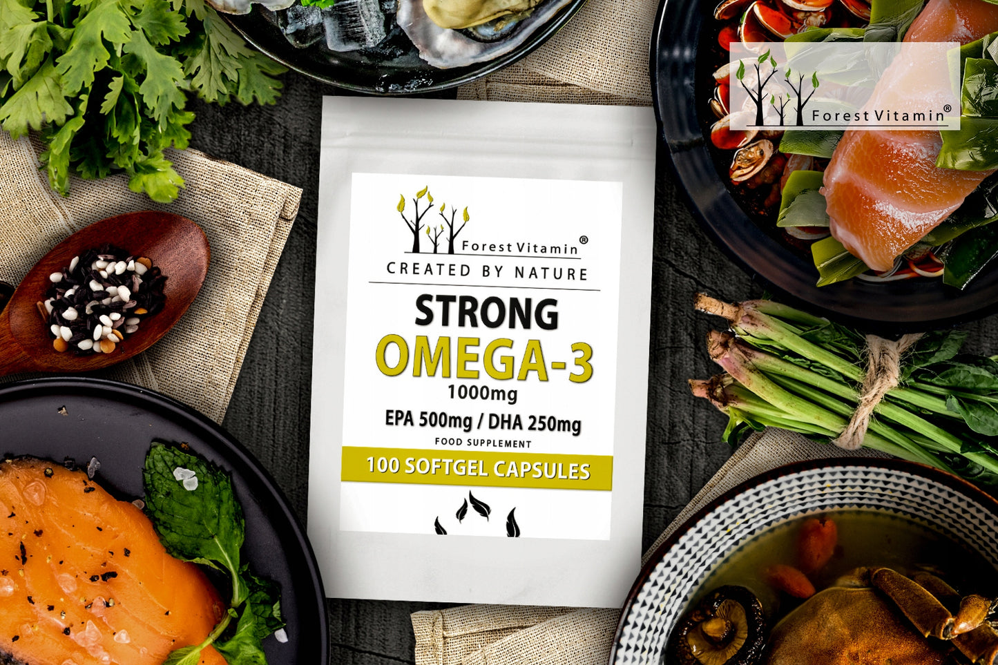 🐟 OMEGA-3 STARK – 1000 mg (EPA 500 mg / DHA 250 mg)