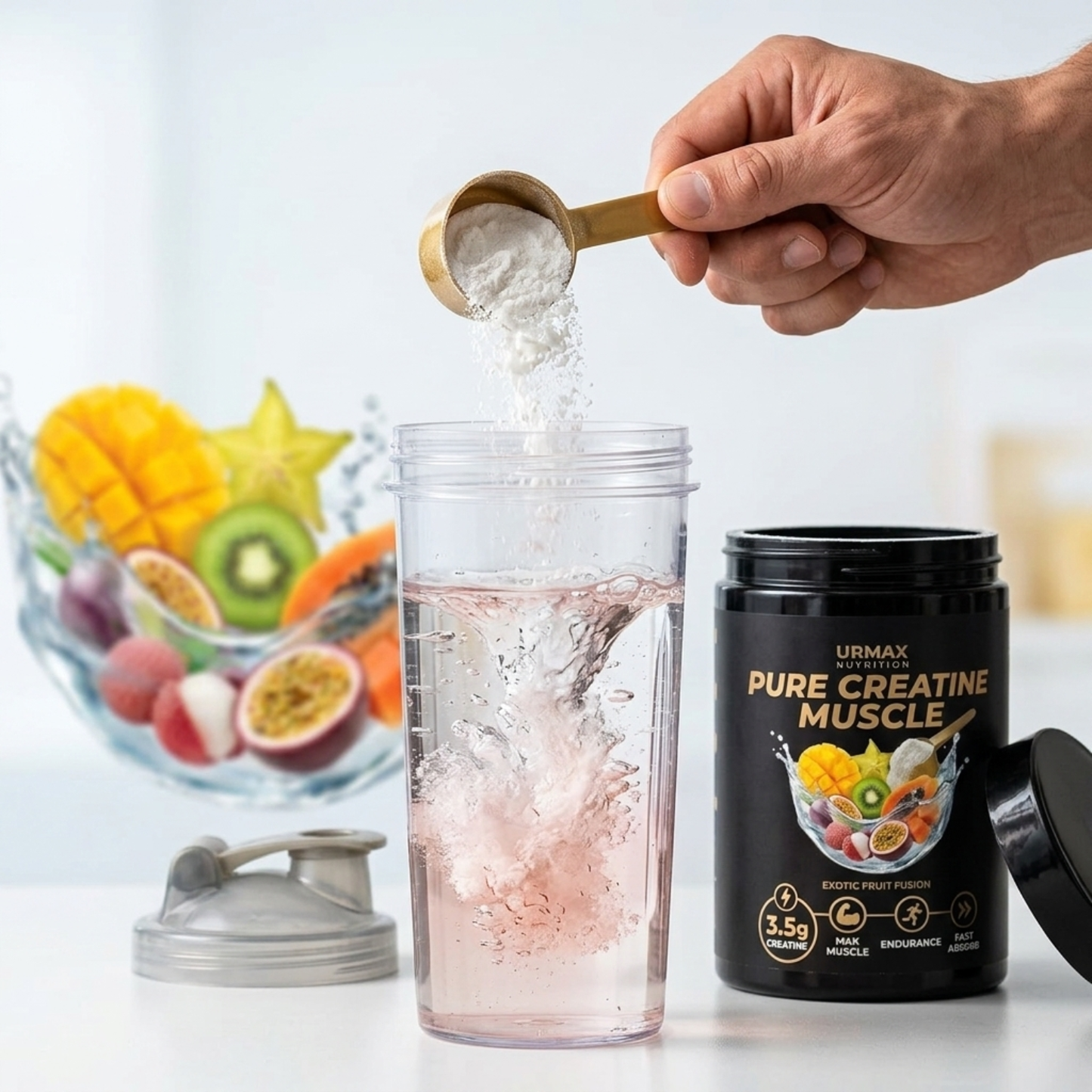 URMAX™ Pure Creatine Muscle – Exotic Fruit Fusion | 100% Microfiltered Creatine Monohydrate