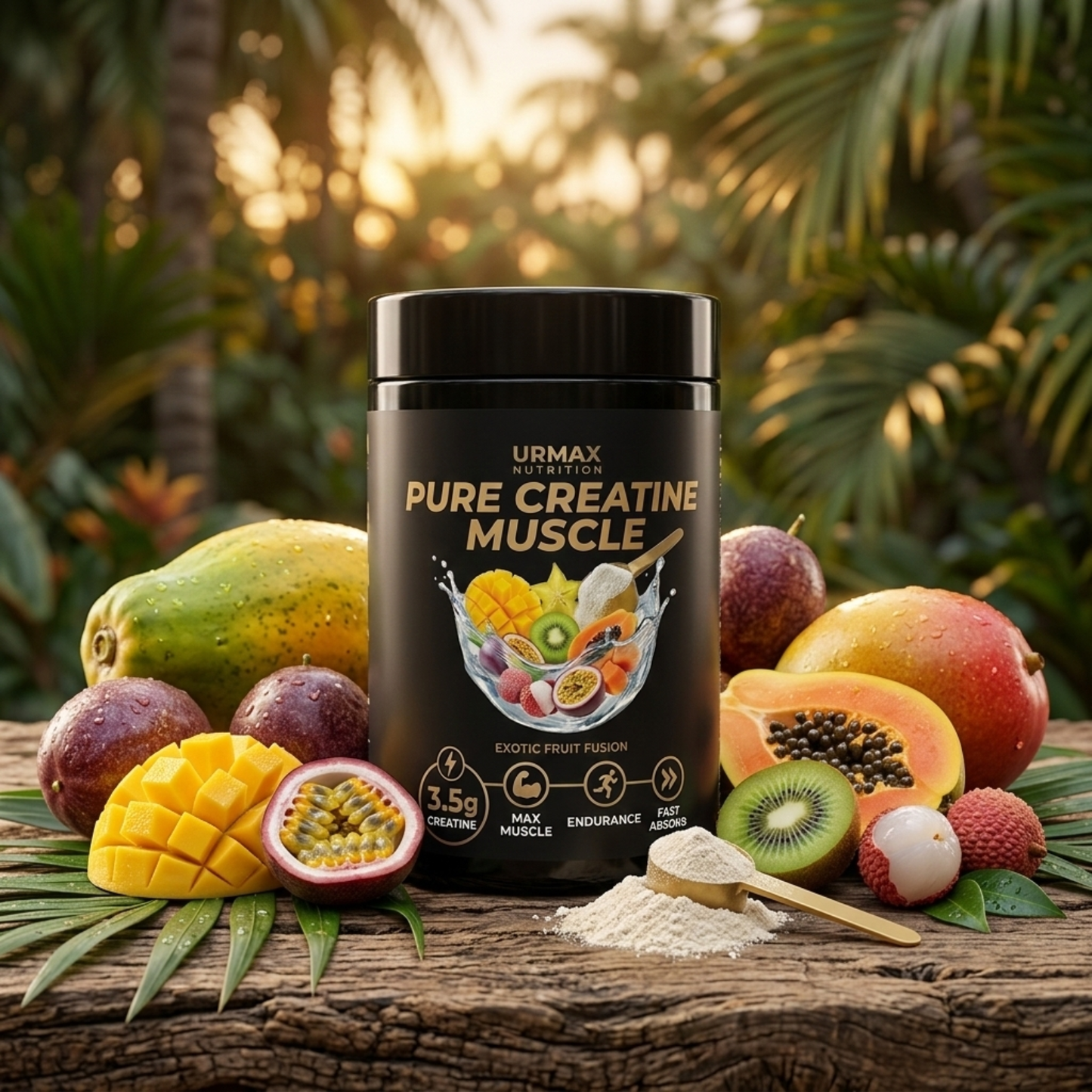 URMAX™ Pure Creatine Muscle – Exotic Fruit Fusion | 100% Microfiltered Creatine Monohydrate