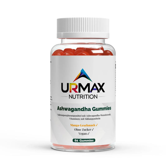 🌴 Ashwagandha + Витамин B6 дъвчащи бонбони – 60 броя - urmax