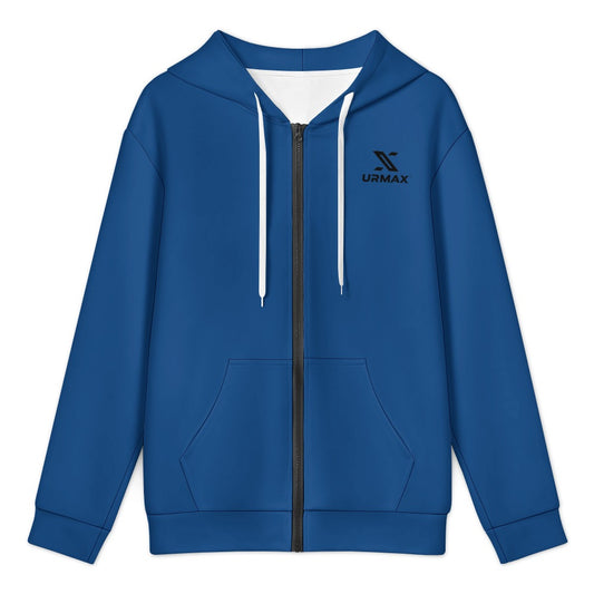 URMAX™ Herren-Kapuzenpullover mit Reißverschluss – Blue Core Edition