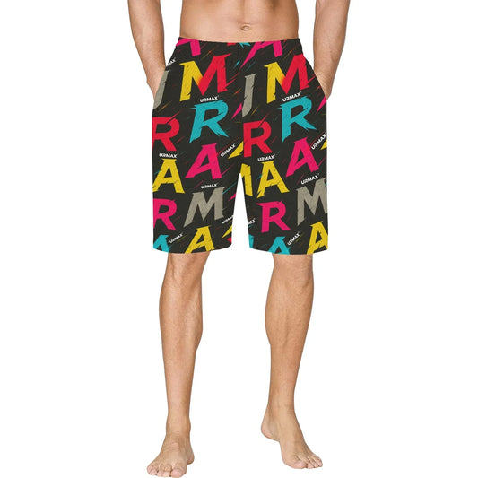 URMAX™ Street Charge Basketballshorts – Herrenshorts mit mehrfarbigem Graffiti-Design